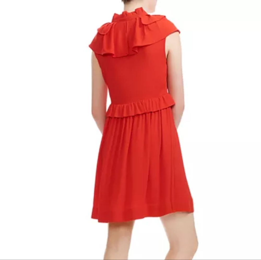 Maje Rutta Ruffled Crepe Mini Dress - Picture 4 of 15